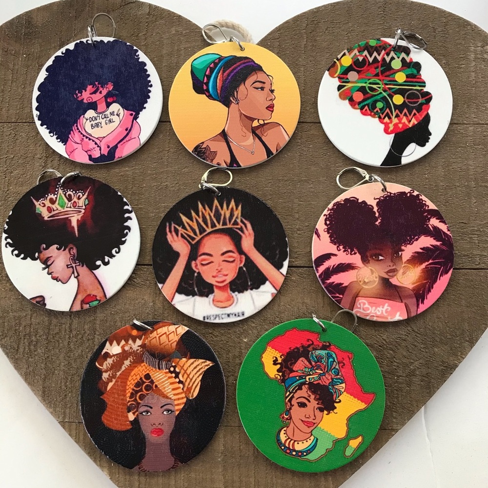 Urban Wooden Earrings - Picture 3 of 3